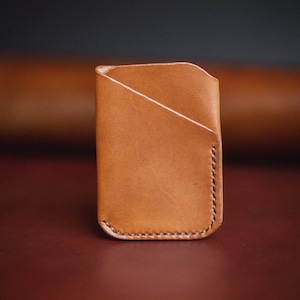 Portafoglio in pelle realizzato a mano / portafoglio tascabile in pelle / portafoglio per carte / porta carte unisex / portafoglio minimalista fatto a mano / regalo per lui