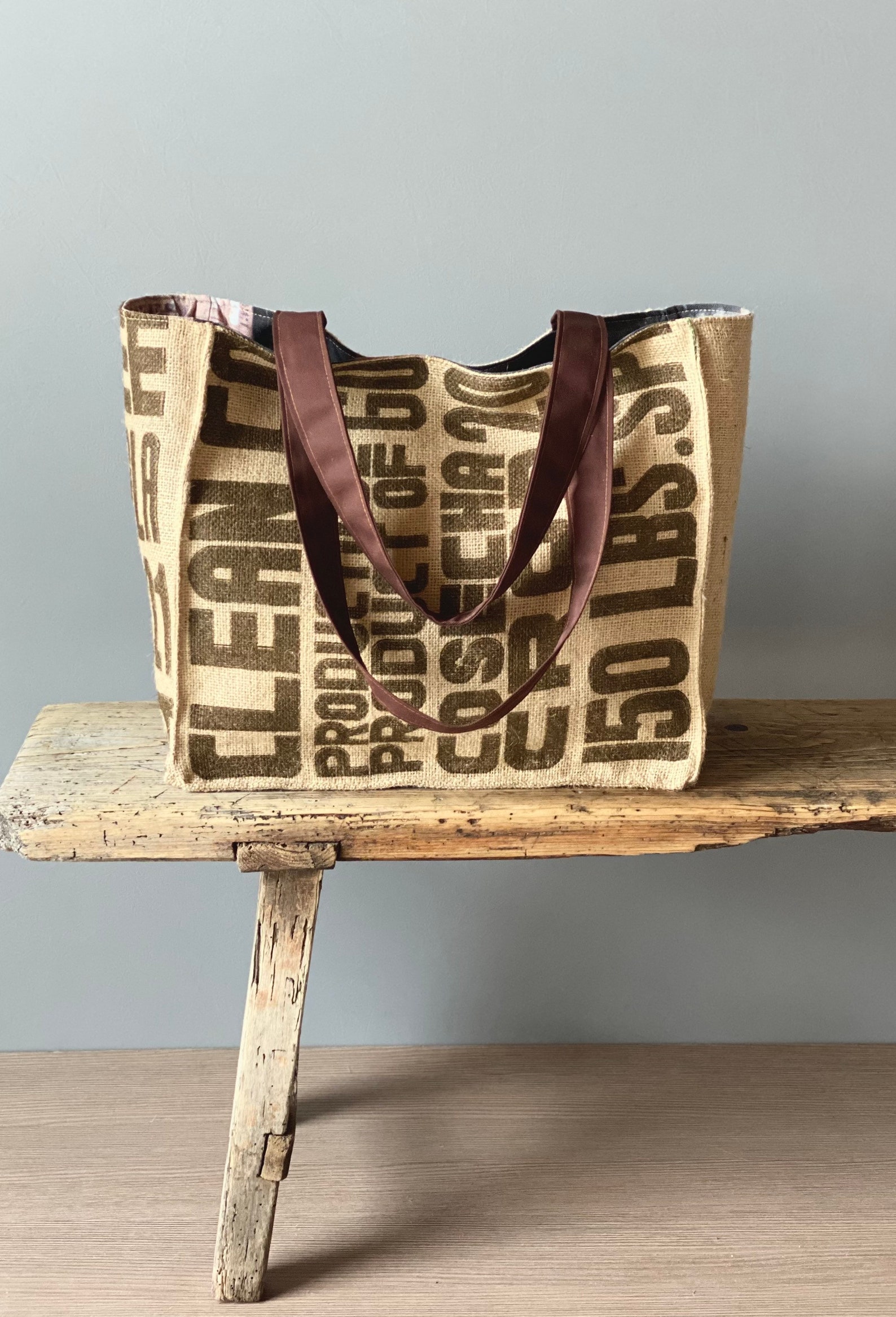 Large Jute tote/ Beach Tote Bag / Beach shoulder bag / Etsy