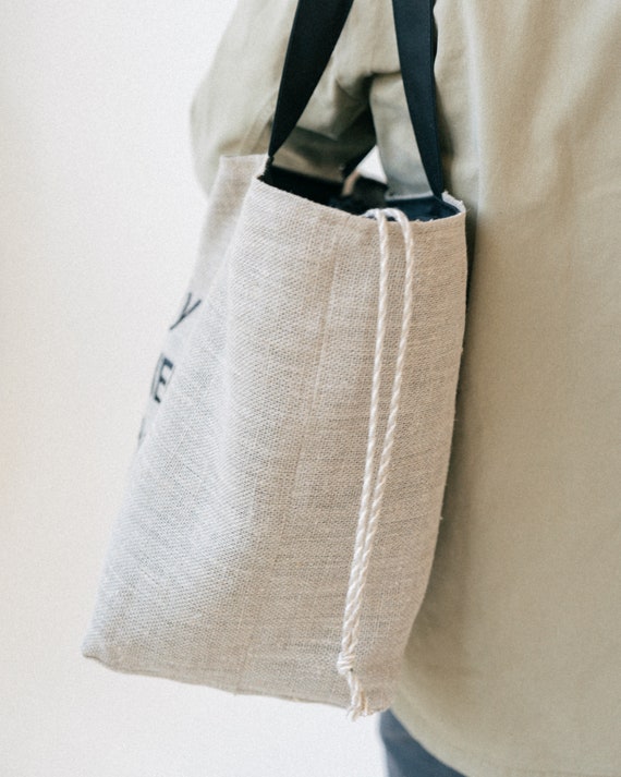 My Chanel is at Home Shoulder Beach Bag Linen Beach Bag Large Linen Shoulder Bag With Pockets Coastal Bag Mothers Bag Stylish Bag Etsy