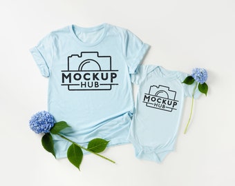 Bella Canvas Mommy And Me Mockup Daddy And Me Mockup Flat Etsy