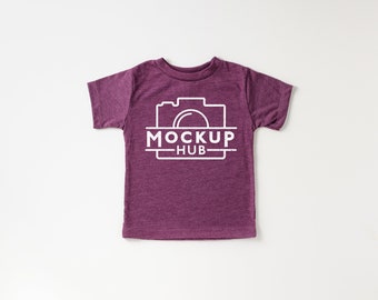 Heather Maroon Toddler Shirt And Bodysuit Mockup Bella Etsy
