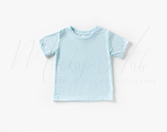 Kids Youth T Shirt Mockup Bella Canvas 3413y Blue Triblend Etsy