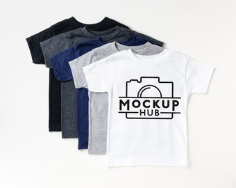 Bella Canvas 3001T Color Showcase (Vetrina colore Bella Canvas) Piatto Lay Bambini Tshirt Mockup Toddler Mockup Bella Tela Mockup Opzioni di colore : Grafico a colori