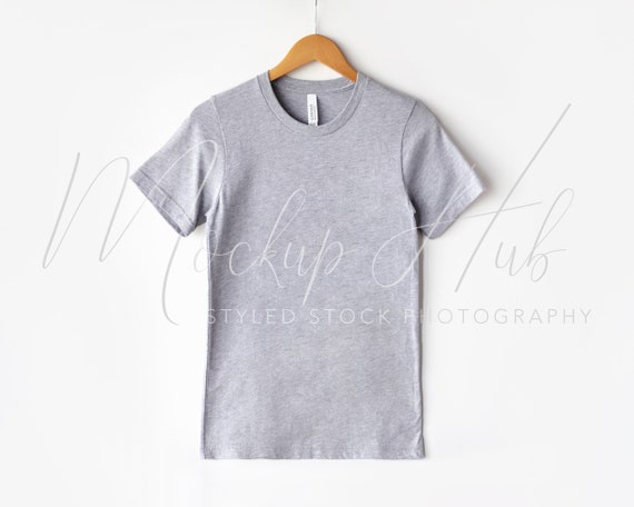 Bella Canvas Mockup 3001 Heather Athletic 3001CVC Shirt | Etsy