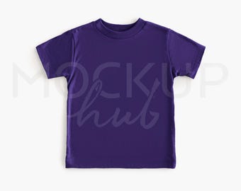 Bella Canvas 3001T Team Purple Mockup | Flat Lay Kids Tshirt Mockup | Toddler Mockup | Bella Canvas Mockup | Kid Mockups