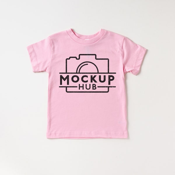 Bella Canvas 3001T Pink Mockup - France Flat Lay Kids Tshirt Mockup - France Mockup pour tout-petits (fr) Bella Canvas Mockup - France Simple Mockup - France Maquette de chemise d'enfants