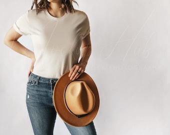 Bella Canvas 3001 Model Mockup Natural | Spring Mockup | 3001 Shirt Mockup | Natural Tshirt Mockup | Bella Canvas Mockup Summer Boho Mockup