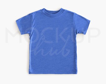 Bella Canvas 3001T Mockup Heather True Royal | Gender Neutral | 3001 Shirt Mockup | Toddler Tshirt Mockup | Bella Canvas Mockup