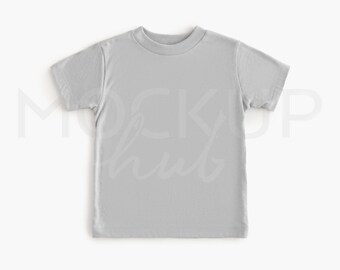 Bella Canvas 3001T Solid Athletic Grey Mockup | Flat Lay Kids Tshirt Mockup | Toddler Mockup | Bella Canvas Mockup | Kid Mockup