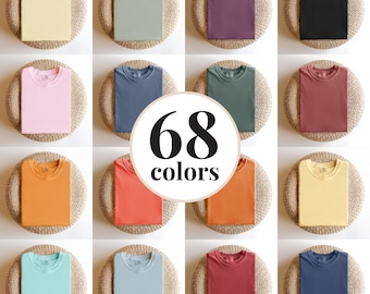 68X Comfort Colors 1717 Mockup Bundle | Comfort Colors tshirt mockup | Flatlay Tshirt Mockup | Folded Tshirt Mockup | Starter Bundle POD