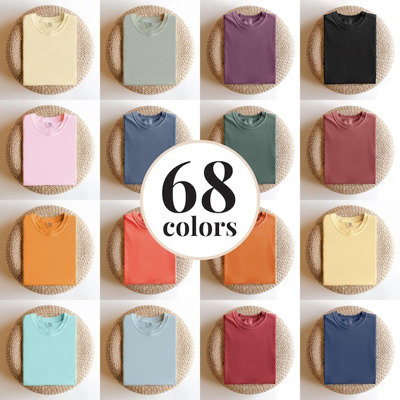 68X Comfort Colors 1717 Mockup Bundle | Comfort Colors tshirt mockup | Flatlay Tshirt Mockup | Folded Tshirt Mockup | Starter Bundle POD
