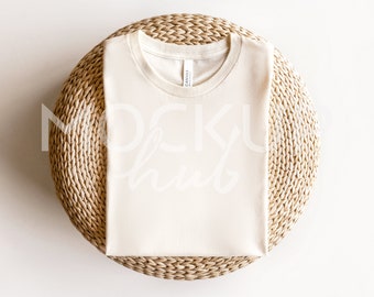 Bella Canvas 3001 Mockup Natural | Spring Mockup | 3001 Shirt Mockup | Natural Tshirt Mockup | Bella Canvas Mockup | Back of Shirt