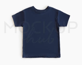 Bella Canvas 3001T Navy Mockup| Flat Lay Kids Tshirt Mockup | Toddler Mockup | Shirt Mockups | Bella Canvas Mockup | Gender Neutral Mockup