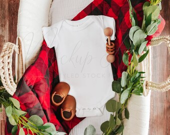 Bella Canvas Weihnachten Mockup | 100B weißer Body | Baby Mockup | Urlaub Mockup | Boho Mockup | Geschlecht Neutral | Bella Canvas Mockup