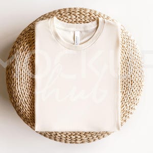 Bella Canvas 3001 Mockup Natural | Spring Mockup | 3001 Shirt Mockup | Natural Tshirt Mockup | Bella Canvas Mockup | Back of Shirt
