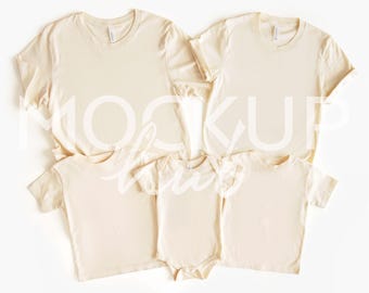 Bella Canvas 3001T Mockup Natural | 3001 Shirt Mockup | Toddler Tshirt Mockup | Bella Canvas Mockup | Kids Mockup | Family Christmas Mockup