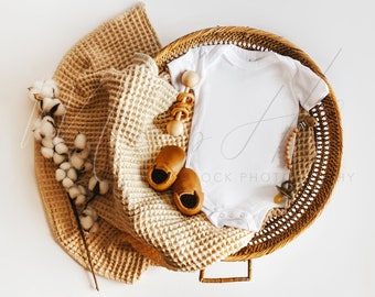 Bella Canvas Baby Mockup | 100B White Bodysuit | Fall Mockup | Halloween Mockup | Boho Mockup | Gender Neutral | Bella Canvas Mockup