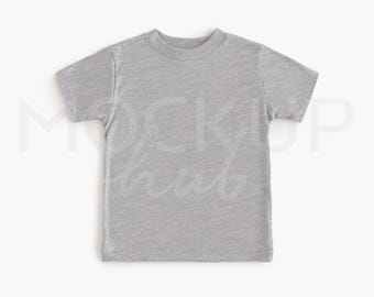 Bella Canvas 3001T Athletic Heather Mockup | Flat Lay Kids Mockup | Toddler Mockup | Bella Canvas Mockup | Shirt Only Mockup | 3001T Grey