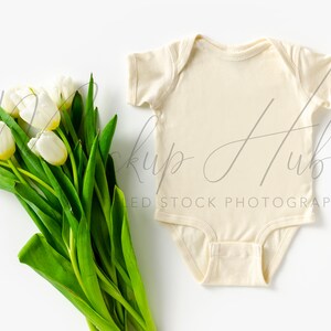 Rabbit Skins Mockup | 4400 Natural Baby Bodysuit | Mother’s Day Mockup | Baby Mockup | White Bodysuit Mockup | Minimalist Boho Mockup