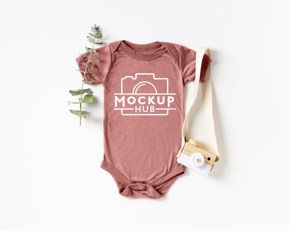 Bella Canvas 134b Mauve Bodysuit Flat Lay One Piece Mockup Etsy