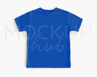 Bella Canvas 3001T True Royal Mockup | Flat Lay Kids Tshirt Mockup | Toddler Mockup | Bella Canvas Mockup | Kid Mockups