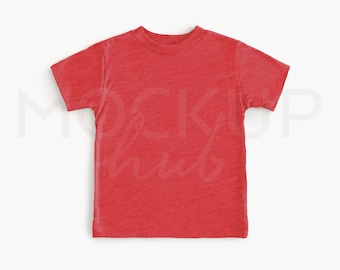 Maqueta Bella Canvas 3001T Rojo Jaspeado / Género Neutro / Maqueta de Camiseta / Maqueta de Camiseta para Niños Pequeños / Maqueta Bella Canvas / Maqueta para Niños
