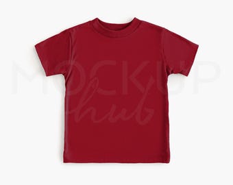 Bella Canvas 3001T Mockup Cardinal | Gender Neutral | 3001 Shirt Mockup | Toddler Tshirt Mockup | Bella Canvas Mockup | Kids Mockup