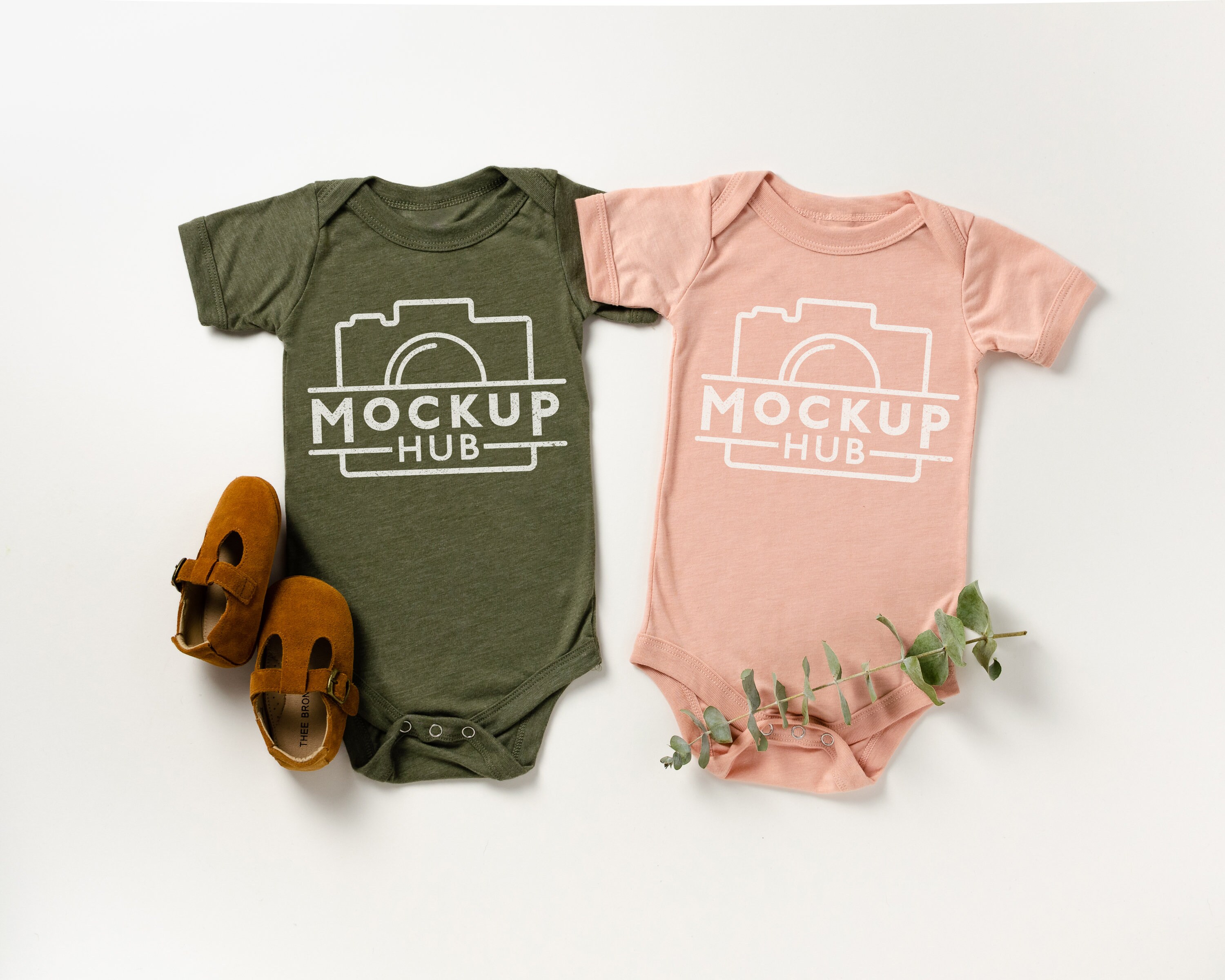 Bella Canvas 134 Olive And Peach Mockup Baby Mockup Twin Etsy