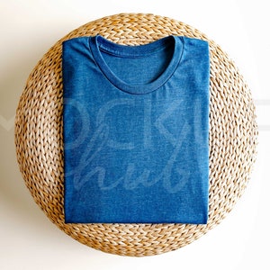 Bella Canvas 3001 Mockup Heather Deep Teal | Spring Mockup | 3001 Shirt Mockup | Tshirt Mockup | Bella Canvas Mockup | Summer Boho Mockup