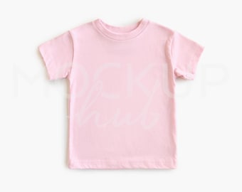 Bella Canvas 3001T Mockup Rosa | Geschlechtsneutral | 3001 Shirt Mockup | Kleinkind Tshirt Mockup | Bella Leinwand Mockup | Kinder Mockup Valentinstag