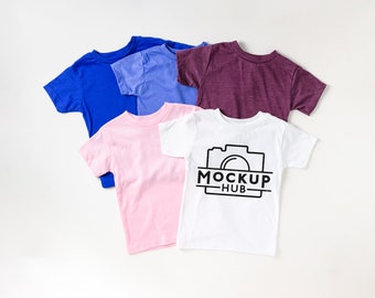 Bella Canvas 3001T Color Showcase (Vetrina colore Bella Canvas) Piatto Lay Bambini Tshirt Mockup Toddler Mockup Bella Tela Mockup Opzioni di colore : Grafico a colori