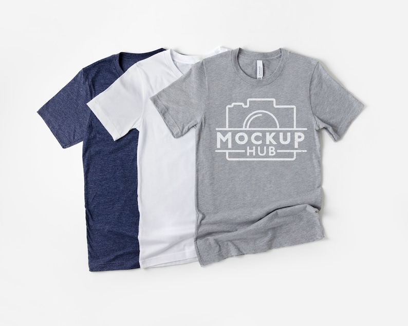 Download Bella Canvas Mockup 3001 Heather Midnight Navy 3001 White ...