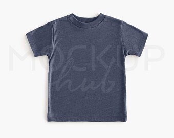 Bella Canvas 3001T Mockup Heather Navy | Gender Neutral | 3001 Shirt Mockup | Toddler Tshirt Mockup | Bella Canvas Mockup