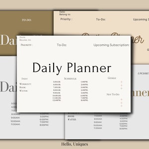 Landscape Mind Map Daily Planner Template (Digital PDF)