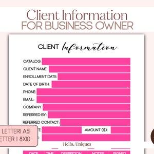 Client Information | Client Based | Client Info | Work With Client | social worker client information | client information form |Work Record
