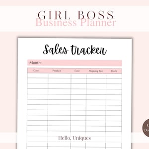 Sale Tracker Planner | Business Sale Tracker | Business Planner | Sale Tracker | Printable | A4 | A5 | Half Letter | US Letter |