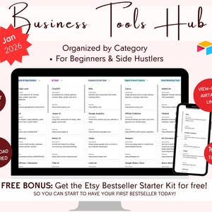 90 Business Tools for Digital Sellers Creators | Tech Toolkit 2026 | Airtable Software Guide for Small Biz & Side Hustles