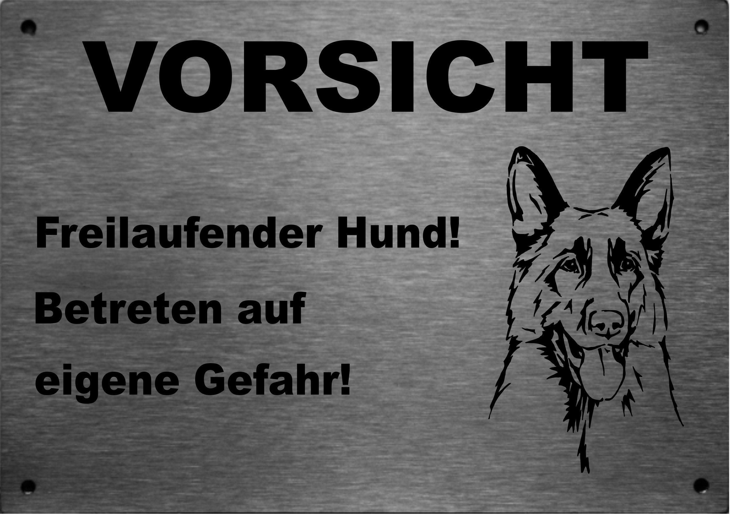 Edelstahl Warnschild Deutscher Schäferhund Etsy Schweiz