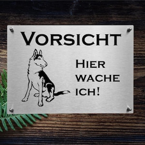 Short-haired Collie - Smooth Collie stainless steel warning sign dog sign information sign