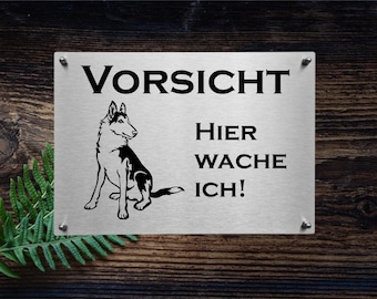 Kurzhaarcollie - Smooth Collie Edelstahl Warnschild Hundeschild Hinweisschild