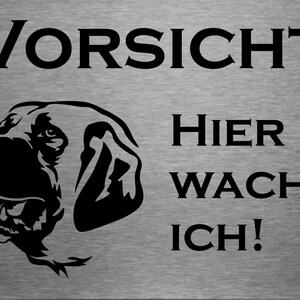 Edelstahl Warnschild Kangal - Hirtenhund
