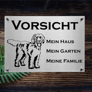 Selbstklebender PVC-Aufkleber „Warnung Vor Dem Hund“ – 300x200 Mm, Wetterfest