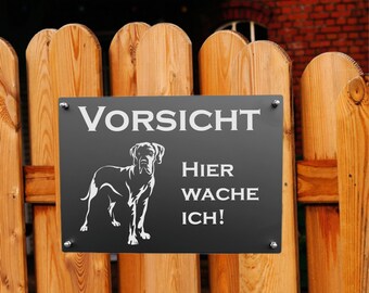 Great Dane warning sign, dog sign, aluminum sign