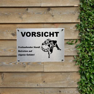 Cane Corso  Edelstahl Warnschild Hundeschild Hinweisschild