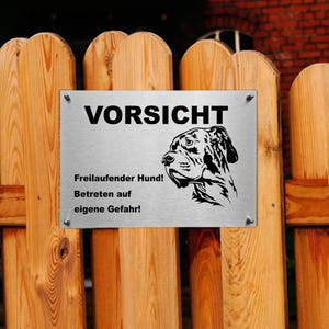 Dänische Dogge Edelstahl Warnschild Hundeschild Hinweisschild
