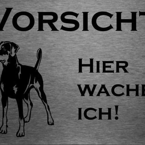 Dobermann - Pinscher | Edelstahl Warnschild