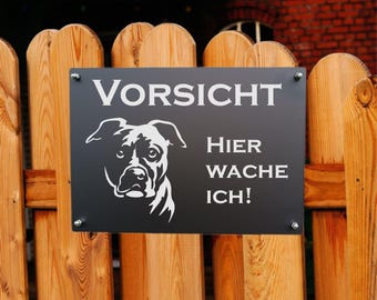 American Staffordshire Terrier | Aluminum Warning Sign | Dog Sign