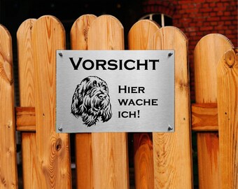 Spinone Italiano | Edelstahl Warnschild