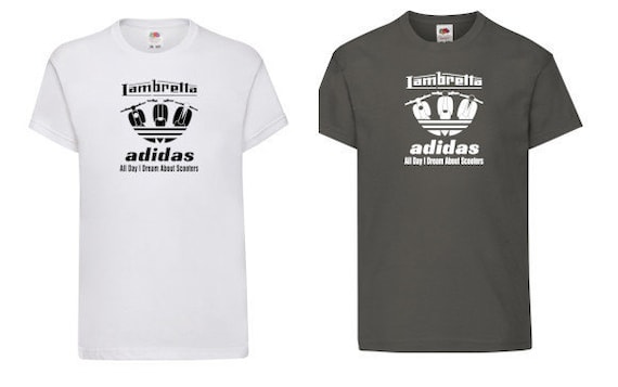 T Shirt With Lambretta Scooter  - Mens Mod Lambretta Scooter Union Martinetti Bianco T Shirt Di Scegliere Il Vostro Formato.