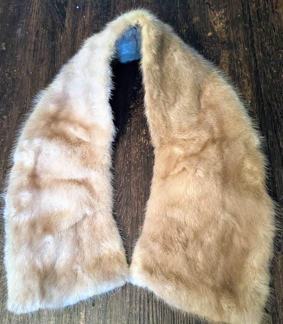 Vintage Mink Fur Collar Detachable Thick Warm